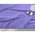 thumbnail image 3 of Soimoi Purple Rayon Fabric Crab & Jellyfish Ocean Print Fabric by the Yard 42 Inch Wide, 3 of 3
