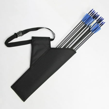 HEATSHAKING 1Set Kids Arrow Pouch Waist Type Black Oxford Cloth Plastic PVC For Hunting And Archery
