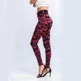 thumbnail image 5 of Leggings Termicos Gibobby para Mujer Estampado de rayas Imitación de mezclilla Rojo M, 5 of 5