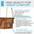thumbnail image 4 of Porchgate Amish Heavy Duty 800 Lb Rollback Console Treated Porch Swing with Hanging Ropes (Cedar Stain), 4 of 4