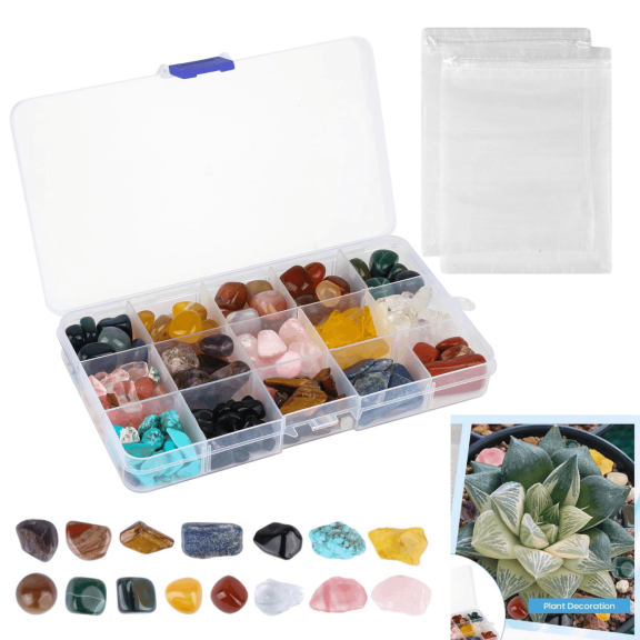 Nature's Artistry Collection - 15 Types Polished Gemstones for Creative Decor and Jewelry Making