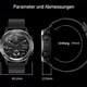 thumbnail image 2 of Los hombres de Smartwatch con la pantalla táctil completa de la función HD del teléfono miran el reloj del perseguidor de la aptitud, 2 of 3