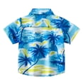 thumbnail image 6 of Coerni Hawaiian Shirt for Boys & Girls Short Sleeve Button Down Tropical Shirts Summer Casual Top Toddler Kids Baby Clothes, 6 of 9