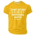 thumbnail image 1 of MDUKONU T-Shirt pour Homme Sans Plis Imprimé Régulier Jaune TTG, 1 of 2