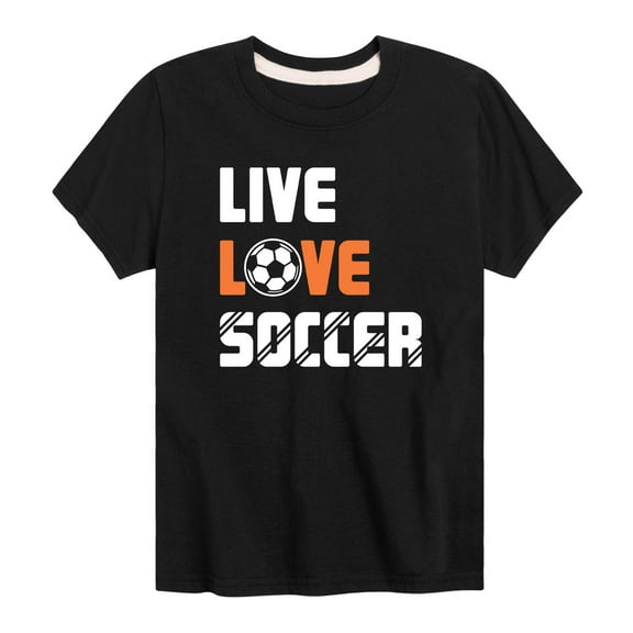 Instant Message - Live Love Soccer - Youth Short Sleeve Graphic T-shirt