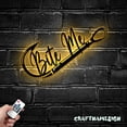 thumbnail image 3 of Craftnamesign Bite Me Fishing Metal Wall Art LED Light, Fishing Hook Sign Home Decor, 3 of 5