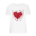thumbnail image 5 of YLHFASHION T-Shirts de la Saint-Valentin pour Femmes 2025 Décontractés à Col Rond à Manches Courtes T-Shirts Mode à Imprimé Graphique de Cœur Hauts Tee en Liquidation Articles T-shirt à Manches Courtes pour Femmes, 5 of 5