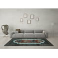 thumbnail image 3 of Ahgly Company Indoor Rectangle Persian Light Blue Traditional Area Rugs, 5' x 7', 3 of 4