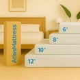 thumbnail image 6 of Atlas Mattress 6" Twin XL Gel Memory Foam Mattress, Breathable Cover, Medium Firm, 6 of 10