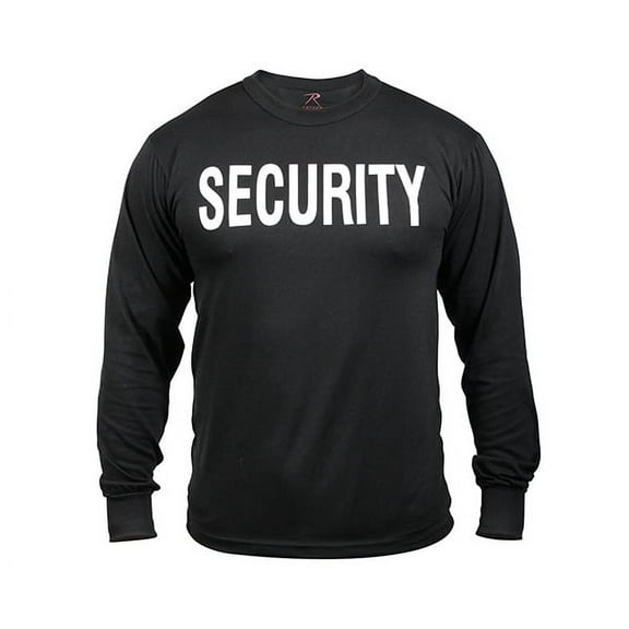 Rothco 5947 Men 2-Sided Security Long Sleeve T-Shirt - Large