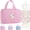Pink, variant on Travel Hanging Toiletry Bag & Makeup Bag, Personalized Initial Toiletry Pouch, Birthday Gifts for Women Teen Girls, Cruise Essentials, Purple a