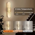 thumbnail image 6 of LHYY 19.7" Natural Marble Wall Sconce,Gold Sconces Set of Two,Indoor Modern Bathroom Sconces Wall Lighting for Living Room,Bedroom,Hallway,Stairs, 6 of 9