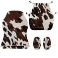 thumbnail image 2 of XYZCANDO Brown Cow Print Computer Chair Slipcover Set of 4 Gaming Chair Protective Cover with Zipper Anti-Slip Chair Protector Keeps Your Chair Cool and Clean, 2 of 7