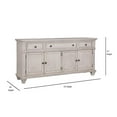 thumbnail image 5 of Bowery Hill Modern Farmhouse Off White Vintage Style 72" Wood TV Console, 5 of 8