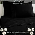 thumbnail image 2 of RV Camper King 72" X 80" | 1000-TC Organic Cotton Sheet Set 15 inch Deep Pockets - Made for RV Motorhome Bunk Bed - Black Color, 2 of 7