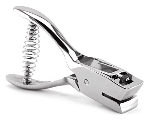 SAMYO Hand Held 2-in-1 hand ID Card Slot Hole /& Round Hole Punch Metal Puncher Plier Punching Tool for ID Card Badge PVC Photo Tag