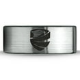 thumbnail image 2 of Tungsten Hawk Bald Eagle Wings Crest Band Ring 8mm Men Women Comfort Fit Brushed Gray Flat Cut Black Polished, 2 of 4