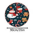 thumbnail image 2 of Lace-up Christmas Tree Skirt 35Inch, Christmas Tree Mat Decorations for Christmas Trees, 2 of 5