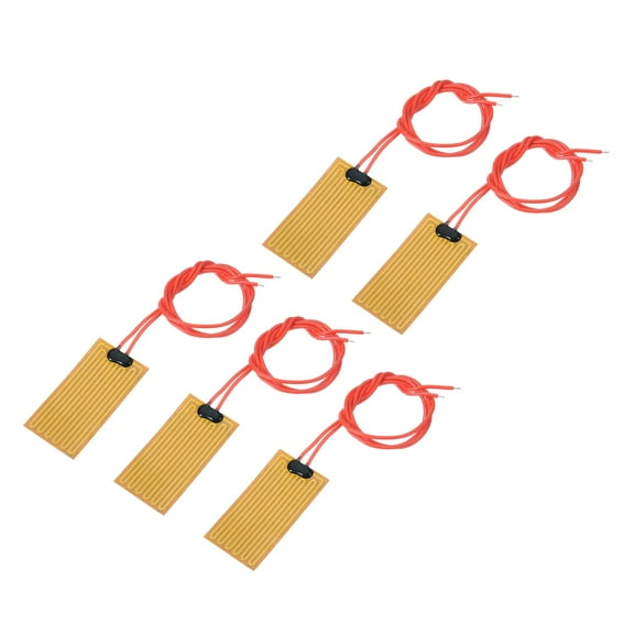 Heater Film Heating Plate, 12V 7W Polyimide Heat Pad, Adhesive PI Heater Elements Film 50mmx25mm, Pack of 5