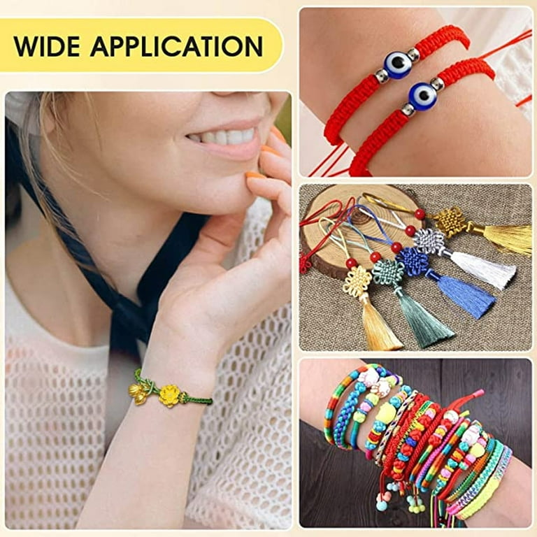 Waxed String  Waxed Polyester Cord Wax Cotton Cord Waxed Thread for  Bracelets Necklace Jewelry Making Friendship Bracelet, 