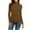 Brown_AA01, variant on Women's Mock Turtle Neck Long Sleeve T Shirts Basic Lightweight Stretch Slim Fitted Tops Fall & Winter for Underwear Soft Casual Tops Black M