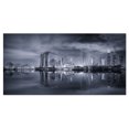 thumbnail image 2 of Skyline de Singapour Noir et Blanc - Impression sur Toile, 2 of 3