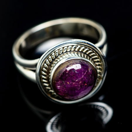 - Star Ruby Ring Size 7 (925 Sterling Silver) - Handmade Boho Vintage Jewelry RING944503