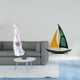thumbnail image 2 of Figura de escritorio,Estatua de niña linda de escritorio,adorno nórdico moderno,Figura de velero,Escultura de velero de hierro para decoración de oficina y hogar,Estatua de barco de, 2 of 8
