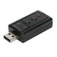 thumbnail image 2 of Tarjeta De Sonido USB 2.0, Tarjeta De Sonido Virtual Amplificador Interno Externo ABS Indicador LED De Alta Velocidad Con Puertos De Micrófono De 3,5 Mm Para Computadora Portátil, 2 of 7