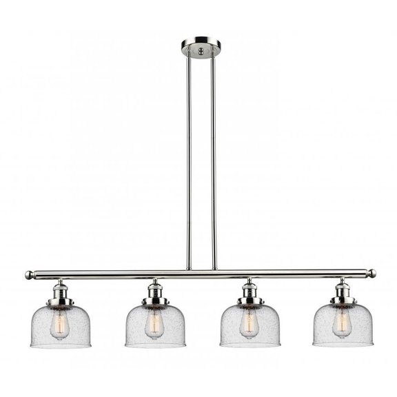 Innovations 214-PN-G74-L-LED X-Large Bell 4 Light Island Light part of the Franklin Restoration Collection, Polished Nickel