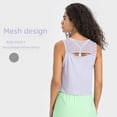 thumbnail image 4 of Ropa de yoga ligera y transpirable para primavera y verano, top para mujer con espalda hueca, de secado rápido, chaleco deportivo informal y holgado para fitness, 4 of 6