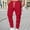 Red, variant on Dolkfu Plus Size Pants Men Fleece Linen Joggers Solid Cargo Pants Trendy Men Trousers 2025,L