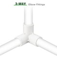 Axio 8Pcs PVC Pipe Connector 3Way Elbow Fittings for PVC Furniture