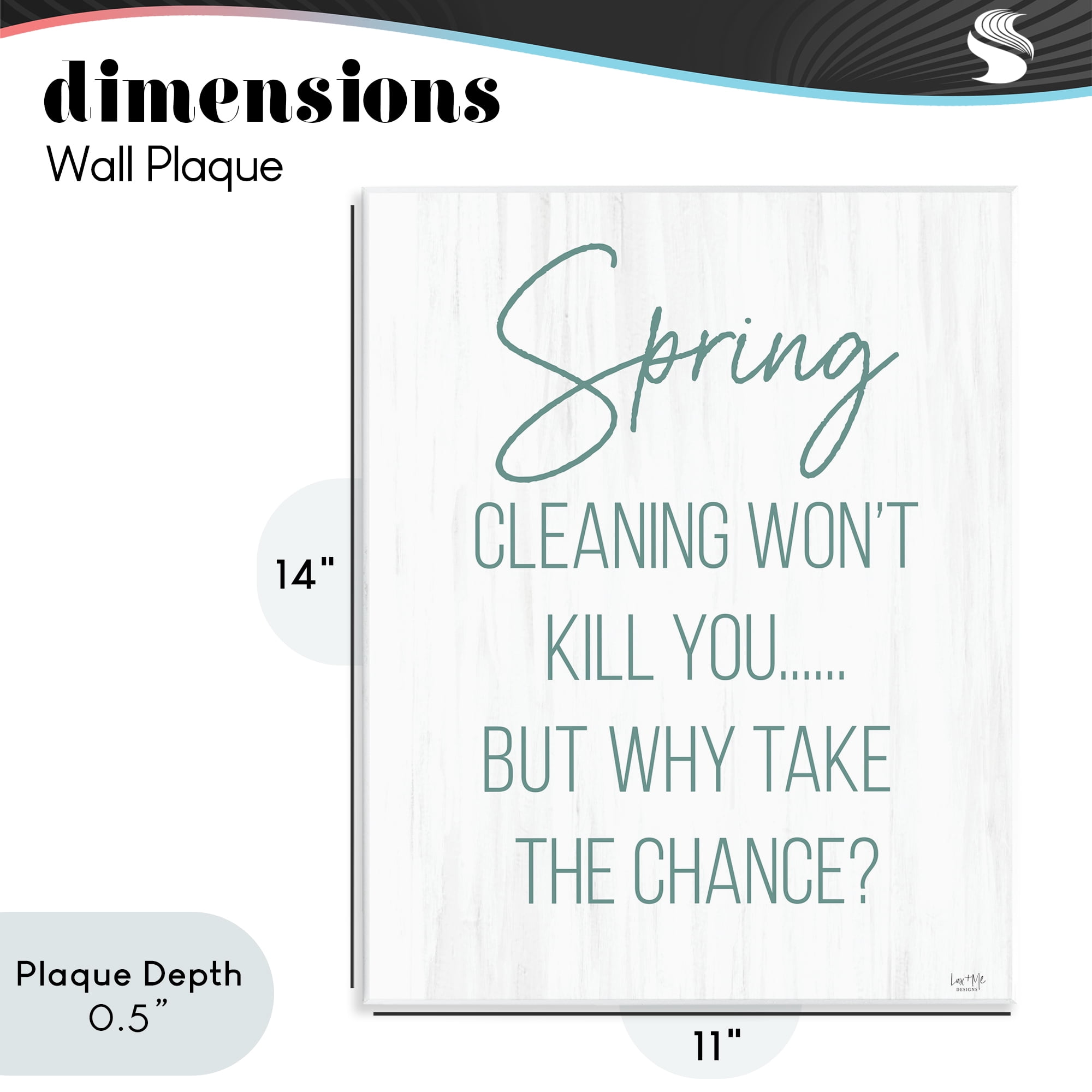 Stupell Industries Spring Cleaning Won't Kill You Wall Plaque Art, design by Lux + Me Designs