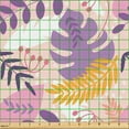 thumbnail image 2 of Ambesonne Tropical Abstract Fabric by the Yard Upholstery, Retro Floral Vibe, 10 Yards, Mauve Pale Rose and Mustard, 2 of 5