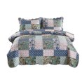 thumbnail image 1 of MarCielo Ensemble de Couvre-Lit Matelassé 3 Pcs Polyester Léger Format Grand Lit, 1 of 11