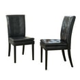 thumbnail image 2 of Luna Black Bonded Leather Dining Chair (Set of 2), 2 of 5