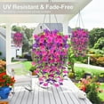 thumbnail image 4 of "UV & Fading Resistant Artificial Hanging Flowers Morning Glory for Outdoors Decoration, Suitable for Home Porch Patio Balcony Planter Yard Garden Farmhouse (4Pcs), 4 of 4