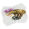 thumbnail image 1 of Ambesonne Animal Place Mats Set of 4, Giant Animal Flowers, Standard Size, Multicolor, 1 of 6