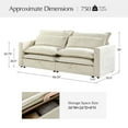 thumbnail image 5 of Modern Removable Sofa with Cushions and Storage, for Living Room Apartment, Beige, 5 of 6