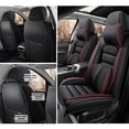 thumbnail image 2 of Front Set Car Seat Covers Fit for Infiniti 97% Car Models Faux Leather Full Coverage Car Seat Cushions Anti-Slip Car Interior Accessories(Black+Red,Luxury)Universal Fit, 2 of 6