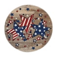 thumbnail image 2 of Linnome Heat Resistant Placemat 14.17 Inch Round Polyester for Independence Day Table Decoration Multicolor, 2 of 6