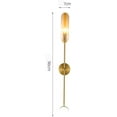 thumbnail image 2 of Modern Up and Down Wall Lamp Brass Classical Wall-Mounted Wall Light High Light Transmittance Glass LampshadeCorridor Lights Decoration Living Room Cafe, 2 of 5