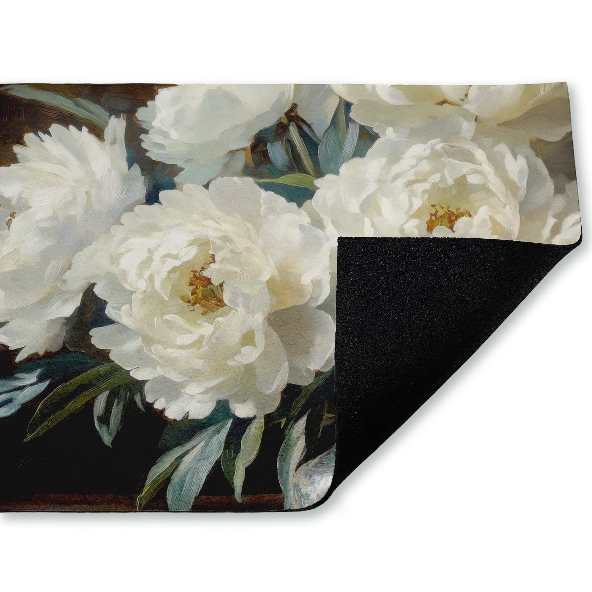 Stupell Industries Large Moody Floral Vase Printed Outdoor Door Floor Mat, design by Petals Prints Design