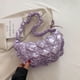thumbnail image 2 of Bolsas cruzados para mujer, Bolsa plisado de PU de Color brillante, Bolsa de viaje para acampar, monedero femenino Likrtyny Para Estrenar, 2 of 3