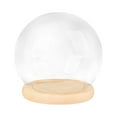 thumbnail image 4 of with Base Transparent Showcase Glass Cover Container 12cm Wood Base, 4 of 8
