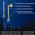 thumbnail image 2 of Gem Stone King 14K Yellow Gold London Blue Topaz and Lab Grown Diamond Dangle Earrings for Women | 1.16 Cttw | Gemstone November Birthstone | Pear Shape 6X4MM, 2 of 6