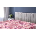 thumbnail image 5 of Ambesonne Tropical Fitted Sheet, Dreamy Exotic Leaves Print, King Size, Dark Magenta and Hot Pink, 5 of 5