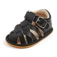 thumbnail image 3 of Gyratedream 0-18M Toddler Baby Girls Solid Color Leather Princess Sandals Summer Shoes, 3 of 6