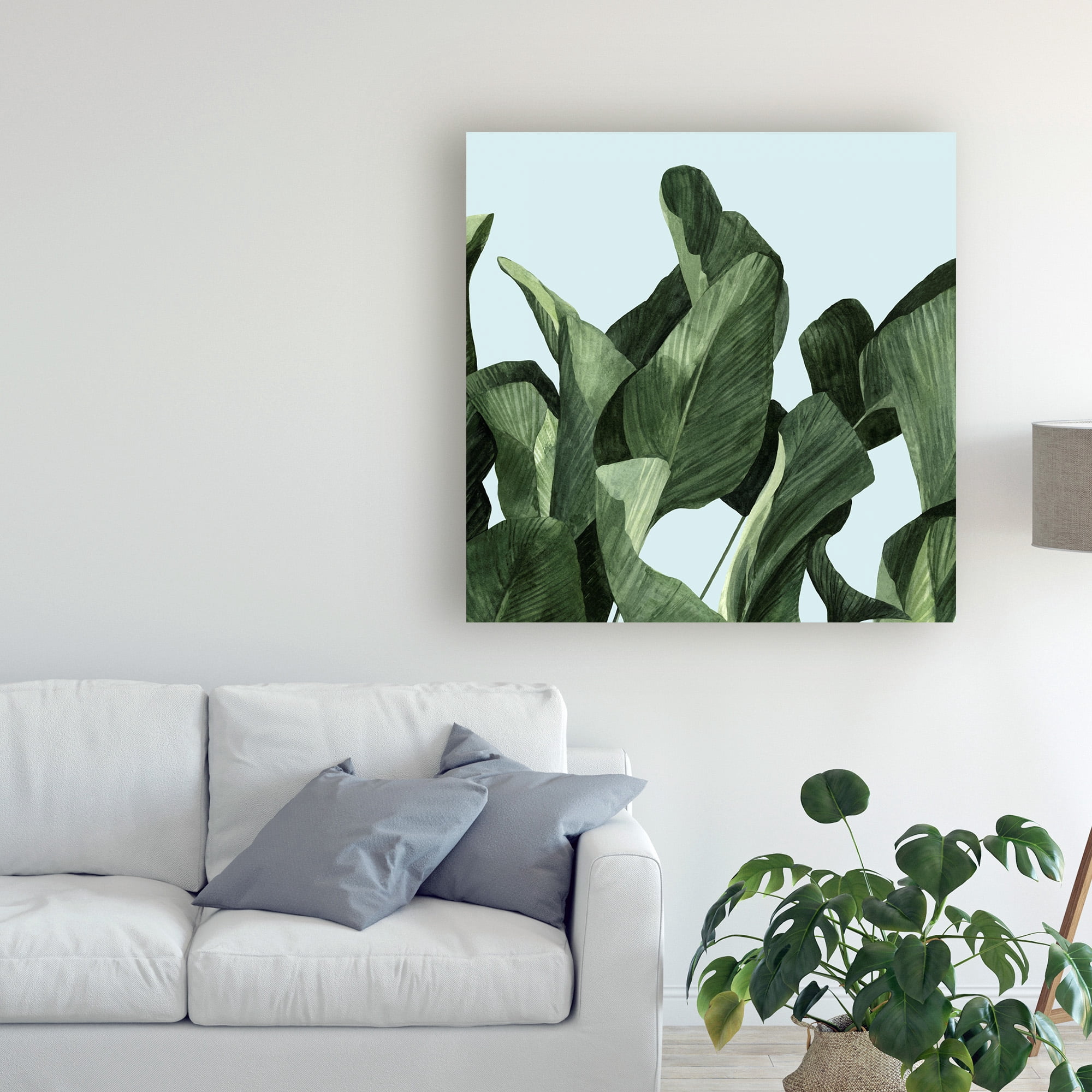 Trademark Fine Art 'Celadon Palms II' Canvas Art by Emma Scarvey